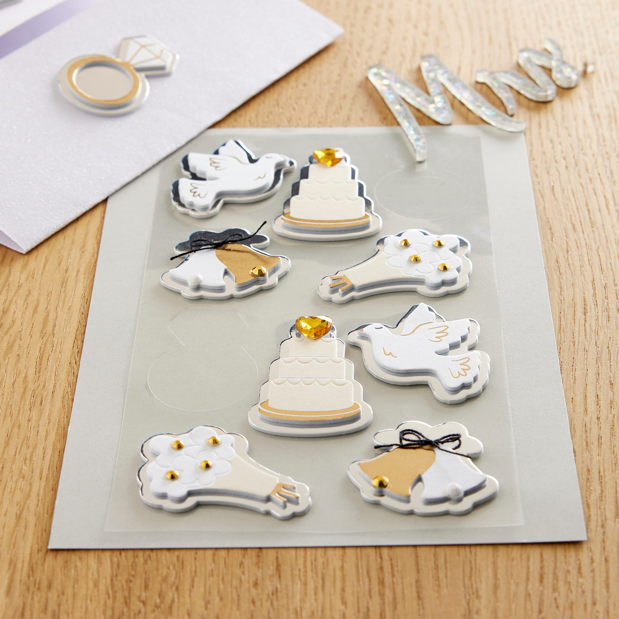 12 Pack: Wedding Icons Stickers by Recollections™